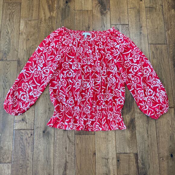 Lot Of 4 Womens L Ruby Rd. Dress Blouse Bundle Black Grey Red Floral Button Up - Picture 11 of 13